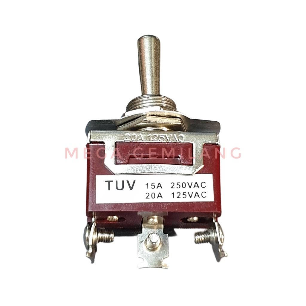 Saklar togel 3 kaki on off on coklat | toggle switch 3 pin