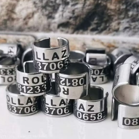 Gelang Burung Ring.burung.merpati.dewasa.tipe.baja.belah.variasi