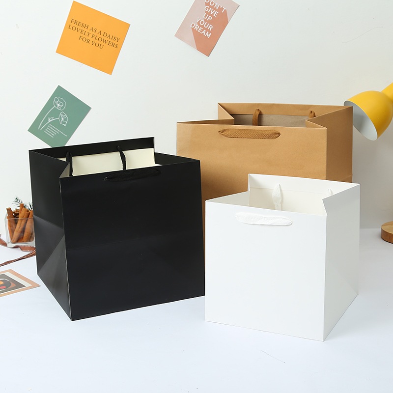 

Satuan- Paperbag kotak 25x25 cm/ Tas gift kado souvenir/ Box alas kue ultah/ Shopping bag 25x25 putih/coklat