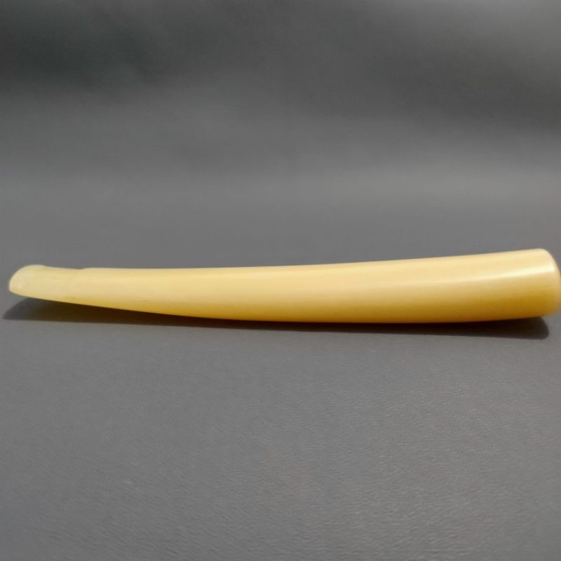 once pipa tulang sapi oval kristal super tebal