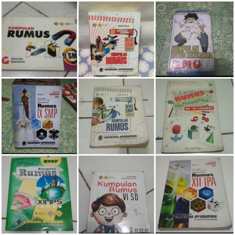 CABUTAN KUMPULAN RUMUS MATEMATIKA LENGKAP SD MI / RUMUS SUPER LENGKAP MATEMATIKA  SD KELAS 3 4 5 6 /