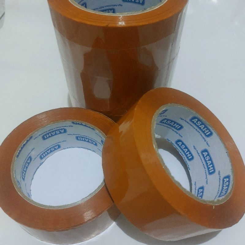 

Lakban Coklat 45mm x 200 Yard JUMBO ASAHI, lakban opp