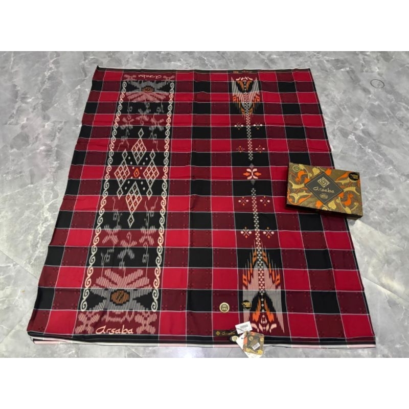 Sarung ARSABA DKJ Gold Premium Mercerized Motif Kotak Kombinasi Supported By BHS (COD)