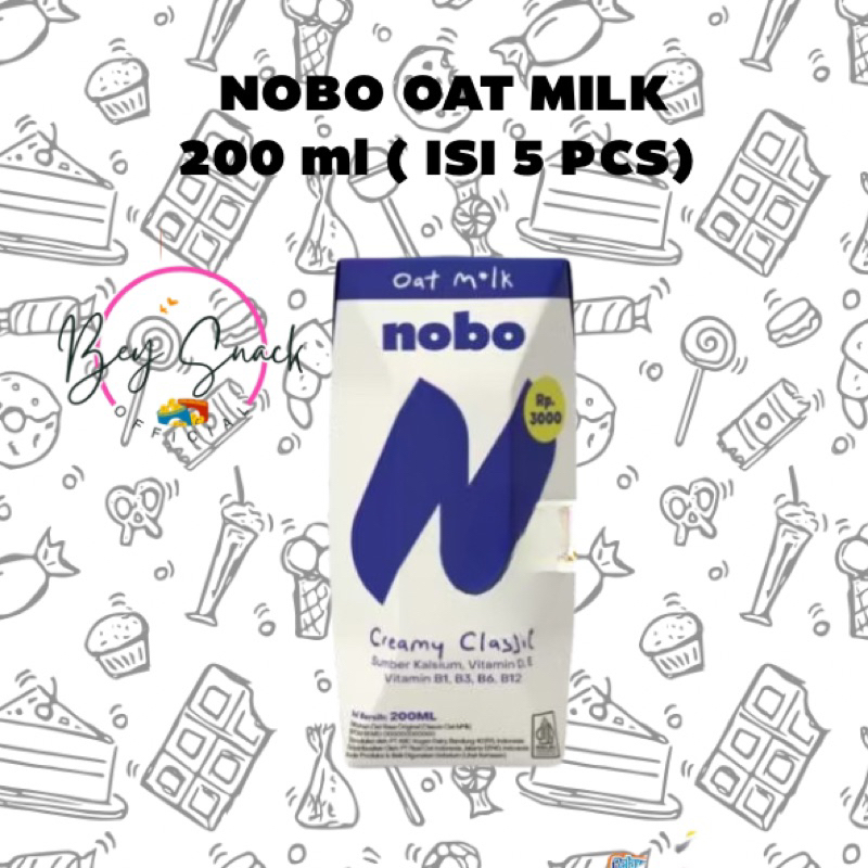 

SUSU NOBO OAT MILK 200 ml - ( ISI 5 KOTAK)