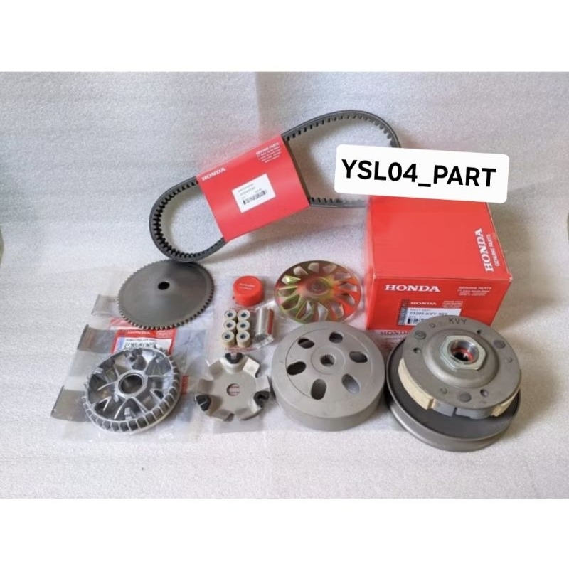 PAKETAN PULLY ASSY KOMPLIT CVT KVY BEAT KARBU SCOOPY KARBU SPACY KARBU