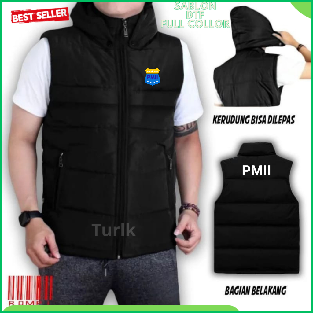 Rompi PMII Jaket Vest Pergerakan Mahasiswa islam Indonesia Custom