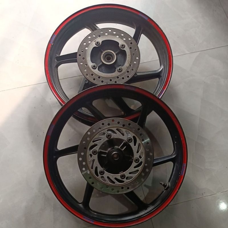 velg megapro mono original set depan belakang full ser isian