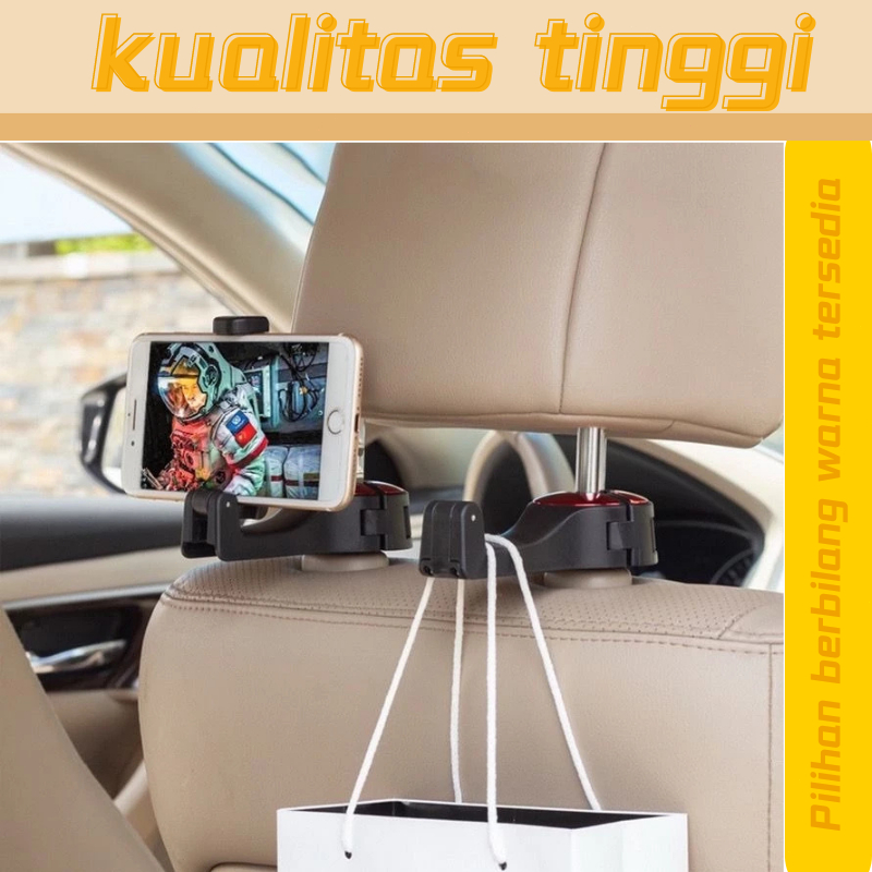 Holder Hp Jok Mobil Serbaguna Holder Hook Jok Gantungan Cantolan Tas Di Head Rest Stand Handphone