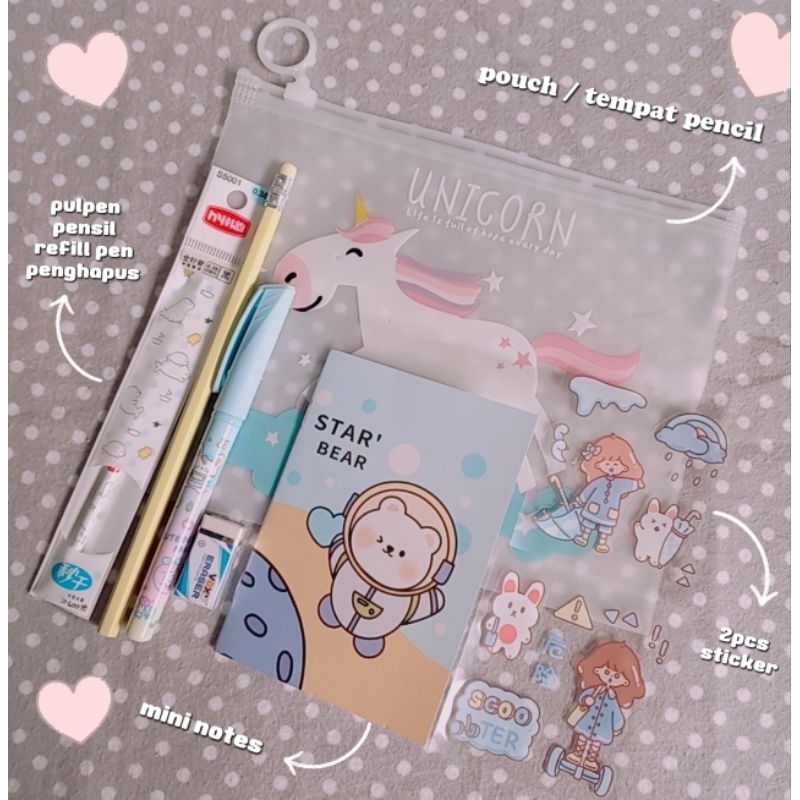 

Pouch set alat tulis