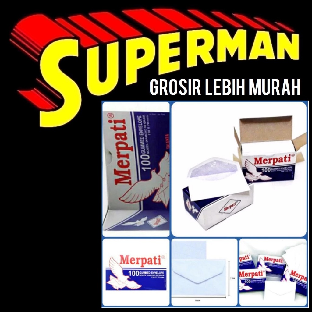 

AMPLOP KECIL MERPATI 110 x 70mm 11 cm 7 cm isi 100 lembar amplop undangan putih pack superman jogja supermanjogja