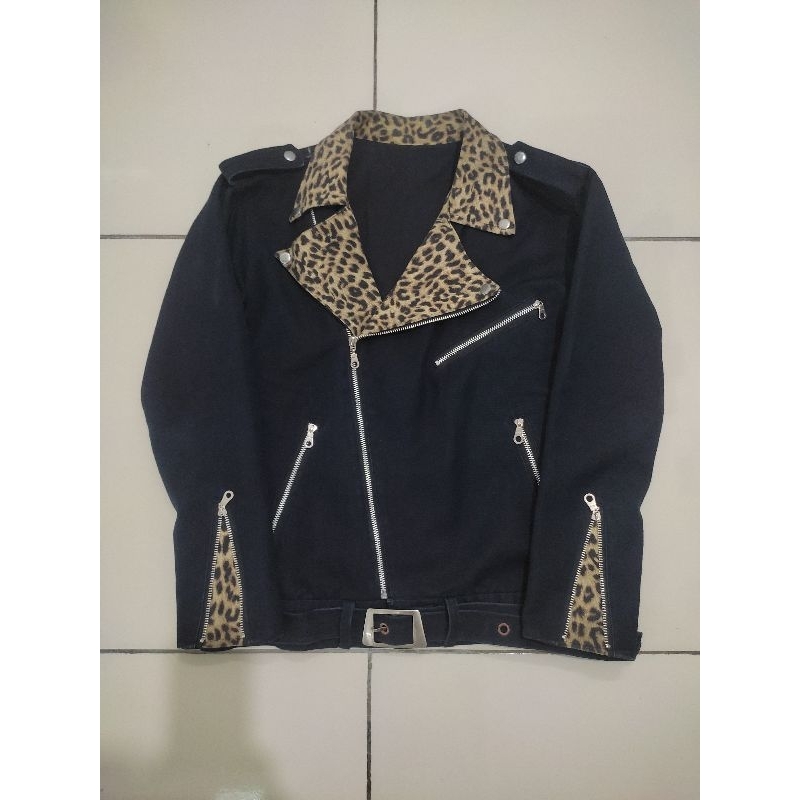 Jaket Kanvas Ramones Leopard