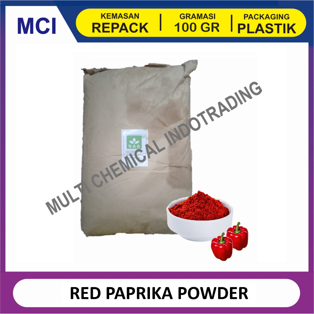 

RED PAPRIKA POWDER / BUBUK PAPRIKA MERAH / PAPRIKA BUBUK MURNI - REPACK 100 GR