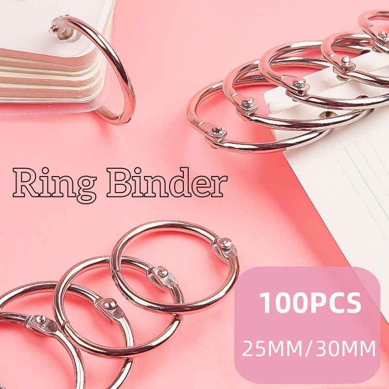

100PCS / Cincin Binder Buku / Ring Binder Lepas-Pasang / Cincin Besi Pembolong Buku DIY 25-30mm