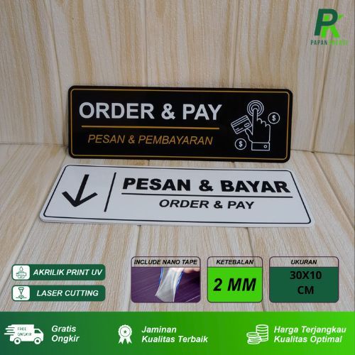 

Akrilik Papan Sign Order&Pay
