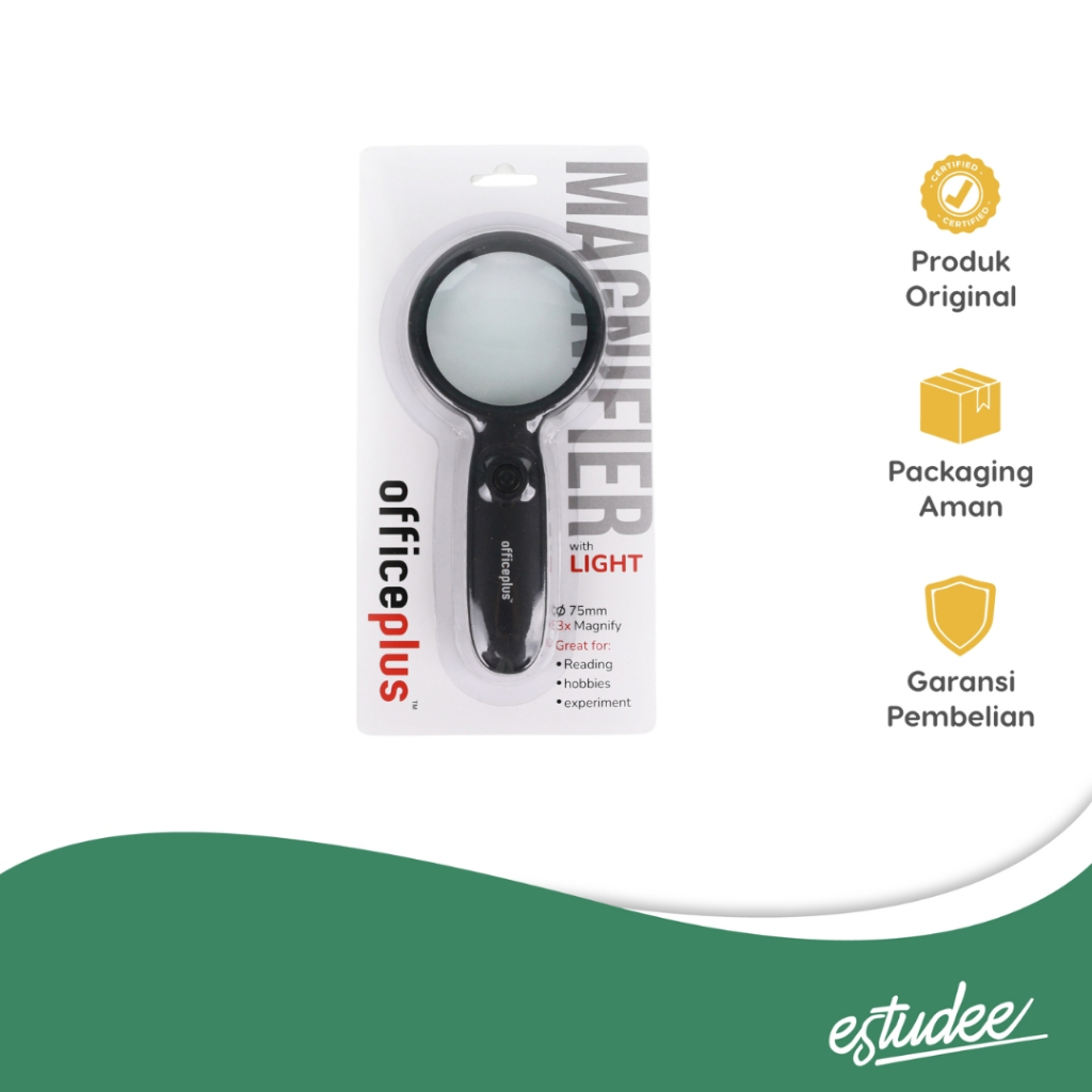 

OFFICE-P MAGNIFIER 75MM +LIGHT BLACK OP-M75B-L