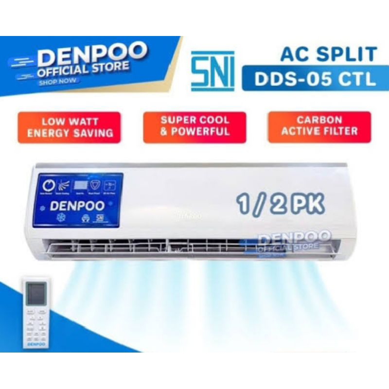 DENPOO AC Denpoo 1/2PK Ac Split DDS-05 CTL Low Watt