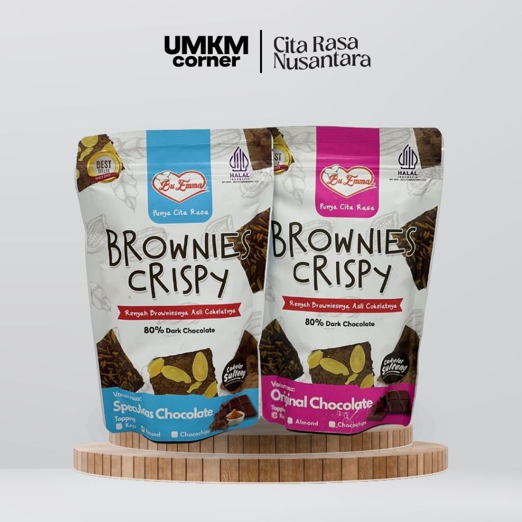 

Brownies Crispy / Brownies Enak / 80% Dark Chocolate