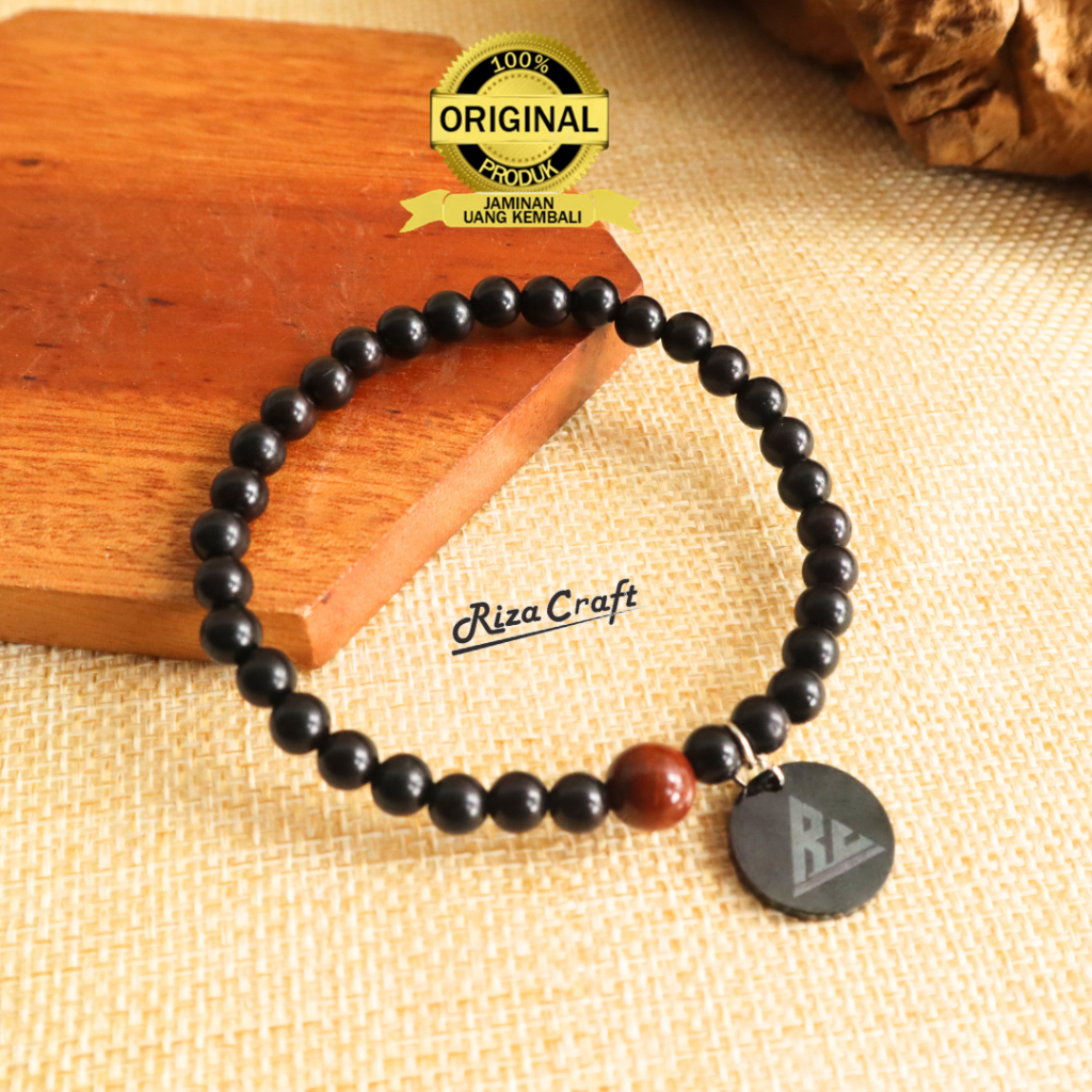 Gelang Tasbih Kayu Kokka Kokah Kaukah Asli Arab Hitam Original 33 Butir Bersertifikat Custom Nama Lo