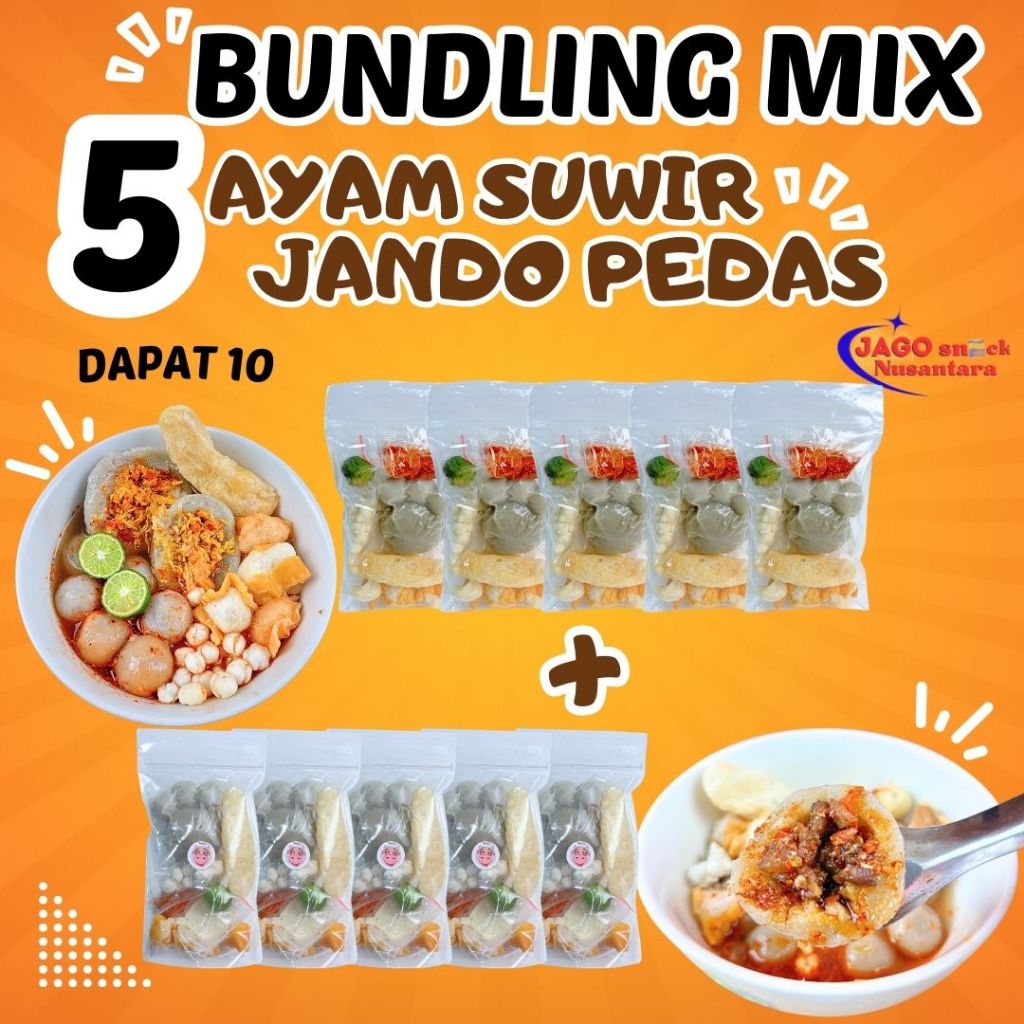 

BUNDLING DAPET 10 [AYAM 5 JANDO 5] EKONOMIS KUAH KALDU HOTPOT INSTAN