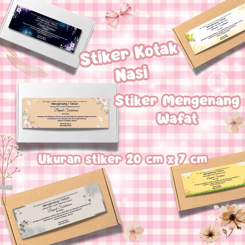

Stiker Tahlilan & Do'a Mengenang wafat/ukuran 20x7 cm/ harga per pcs/mengennag 40hari