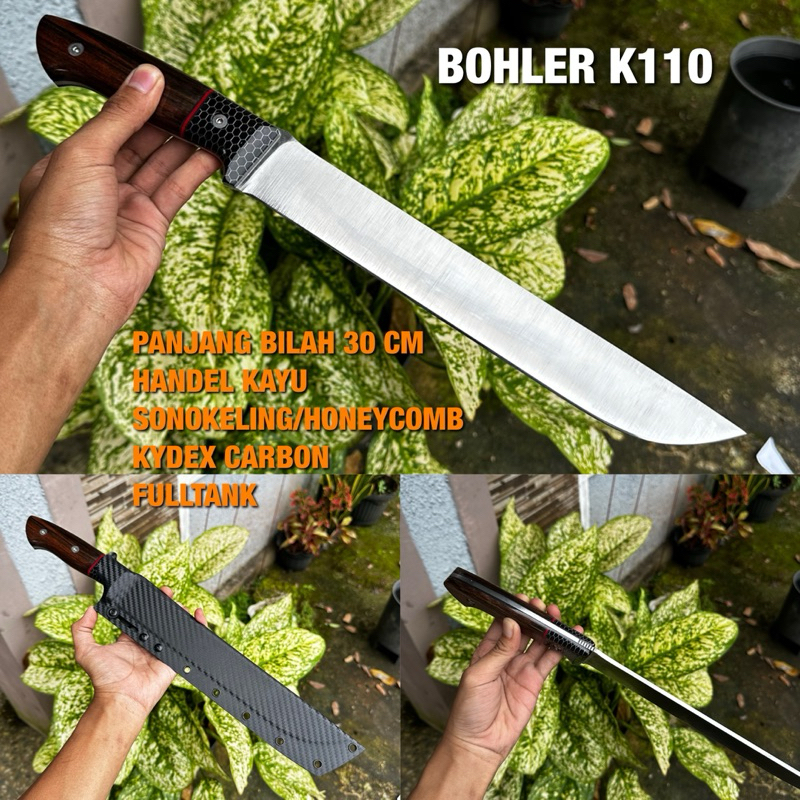 Pisau sembelih bohler k110 panjang 30 cm kydex original