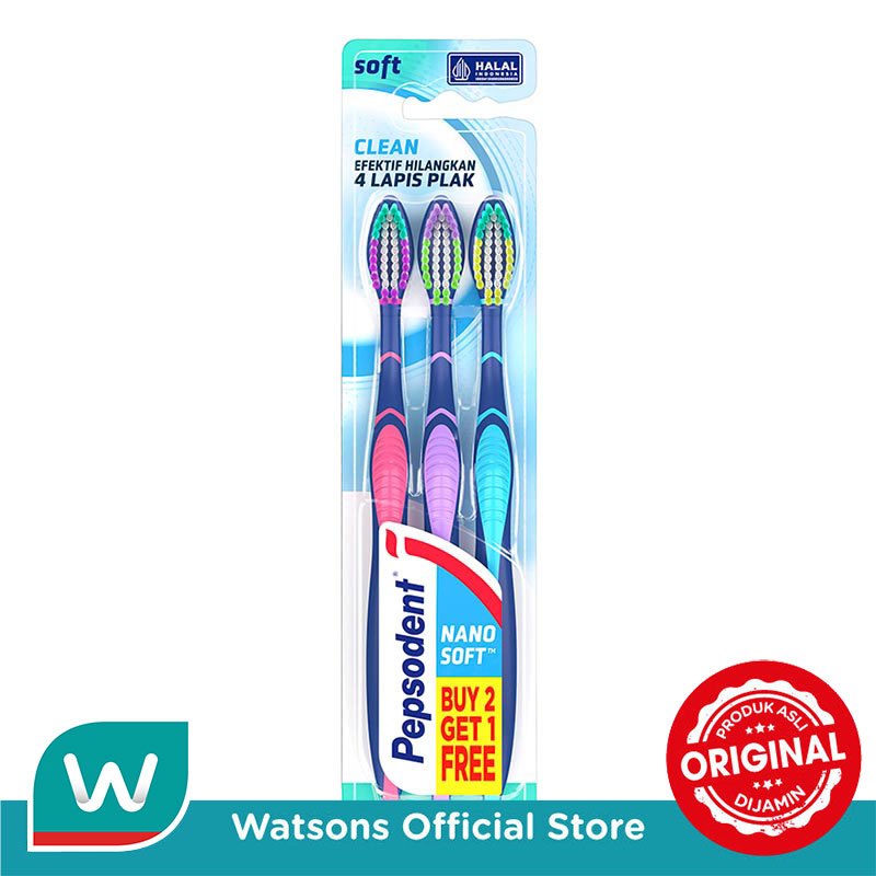 Pepsodent Double Care Clean Sikat Gigi Soft 1Pc
