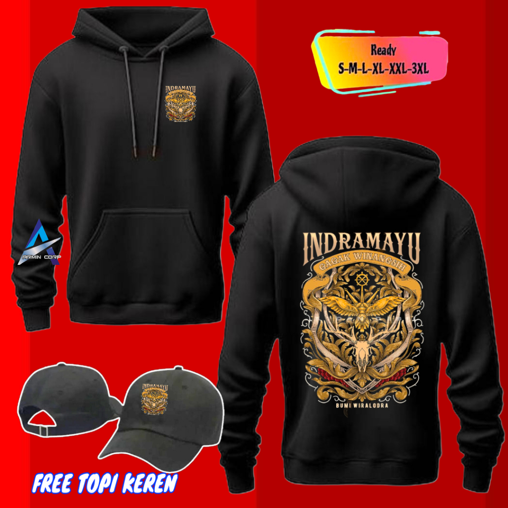 HOODIE JUMP PRIA WANITA DAERAH CULTURE INDRAMAYU GAGAK WINANGSIH BUMI WIRALODRA DESIGN KEREN BAHAN K