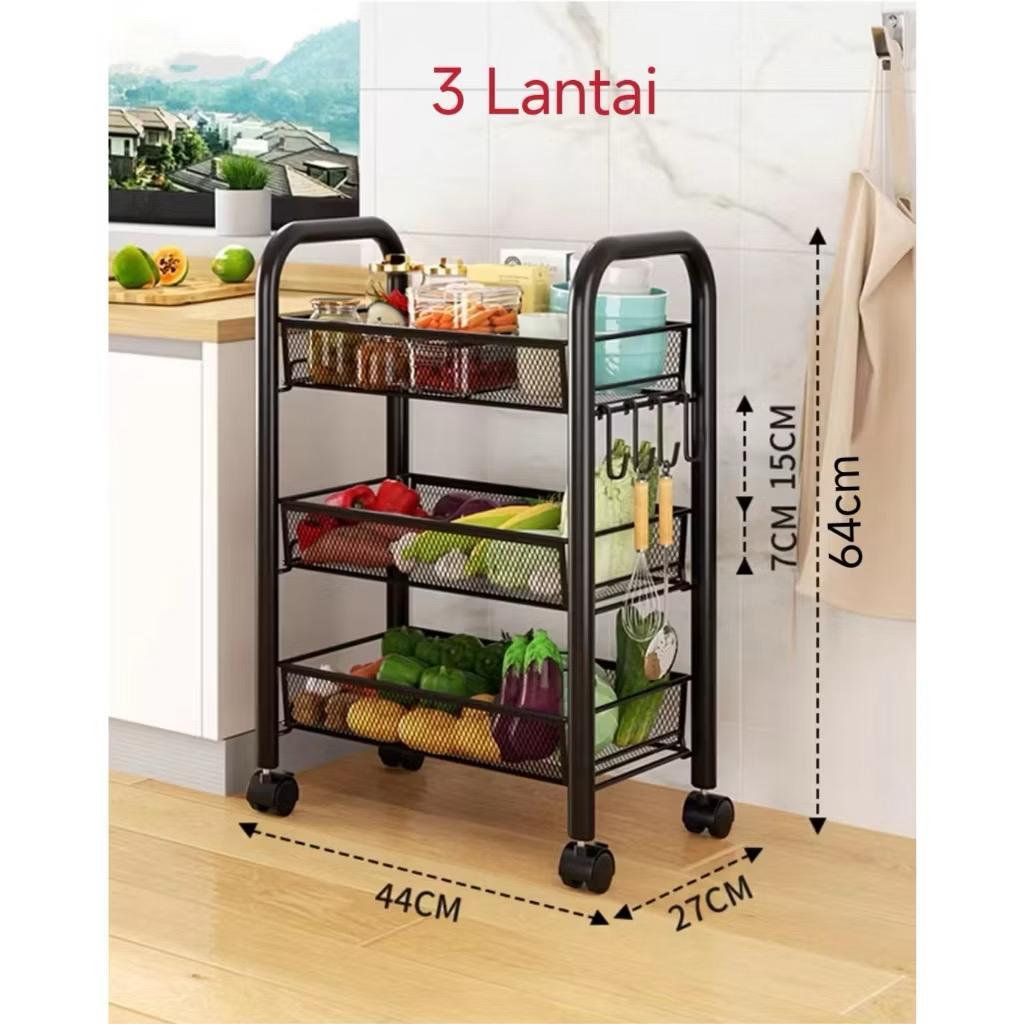 rak dapur besi rak susun roda rak besi susun roda ￼Highline Rak Penyimpanan Piring Kokoh Kuat Rak Pi