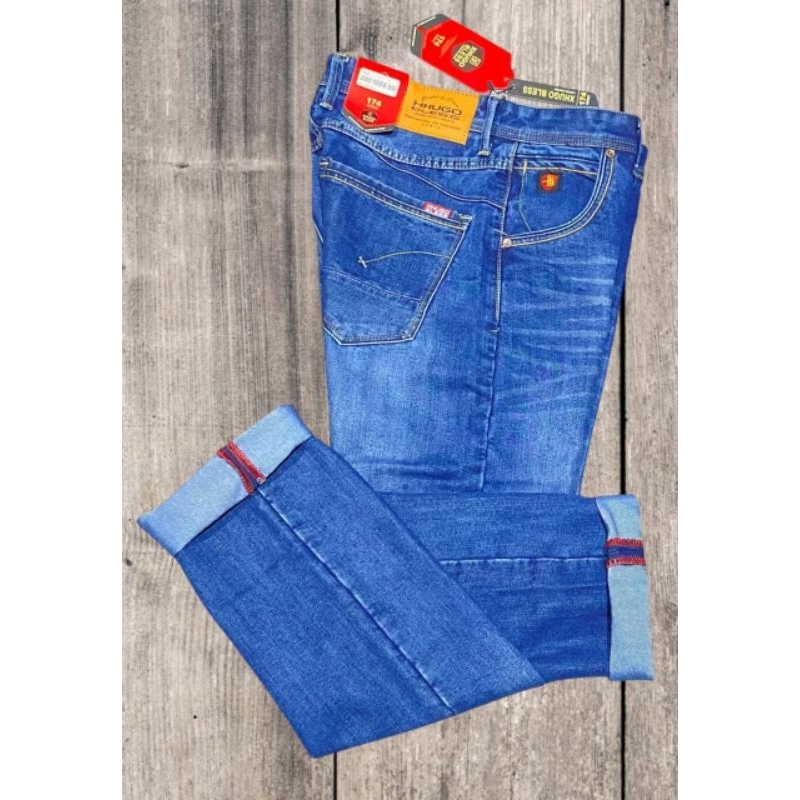 XHUGO BLESS CELANA JEANS PANJANG PRIA ORIGINAL // CELANA DENIM PRIA // CELANA JEANS PANJANG LAKI LAK