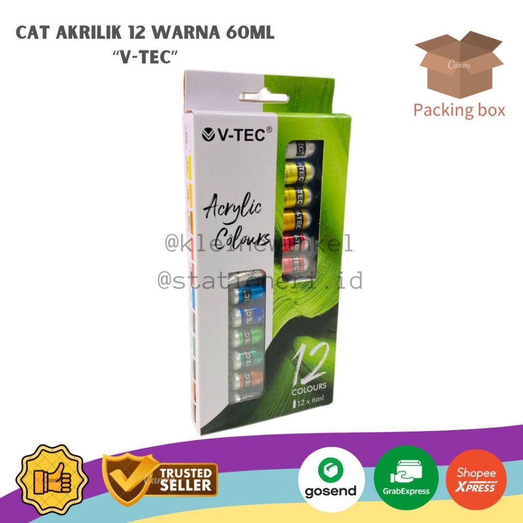 

Cat Akrilik Vtec 12 Warna/ V-TEC Acrylic Color