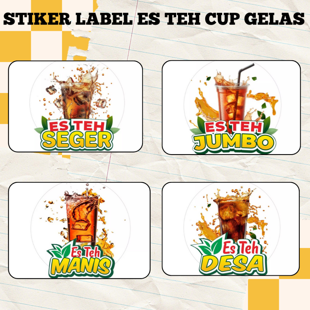 

STIKER LABEL CUP ES TEH STIKER ES TEH KEKINIAN