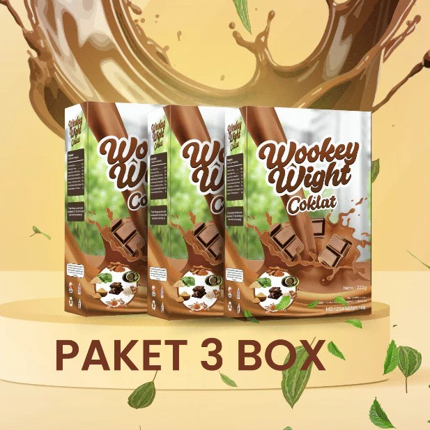 

PAKET MURAH!!! 3 BOX Wookey Weight - Susu Penambah Berat Badan Rasa Coklat Chocolate 3 Paket
