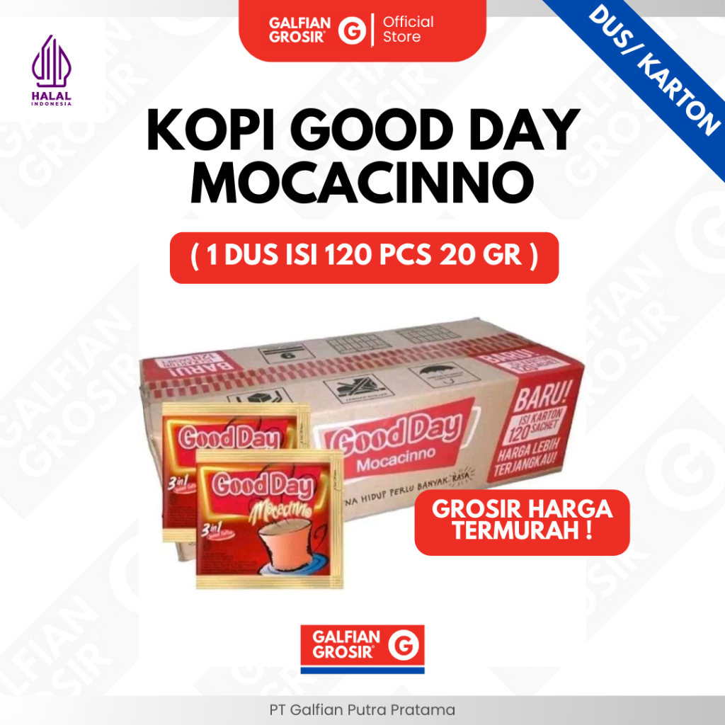 

KOPI GOOD DAY MOCACINNO ( 1 DUS ISI 120 PCS X 20 GR )