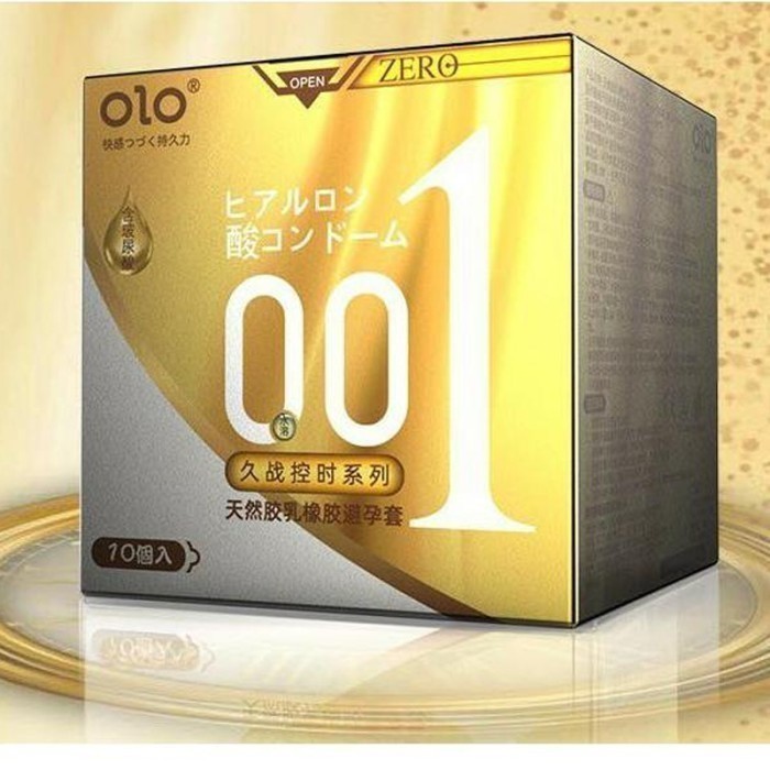 Kondom Olo 001 Special Gold Particles isi 10 pcs - Kondom Premium, Kondom
