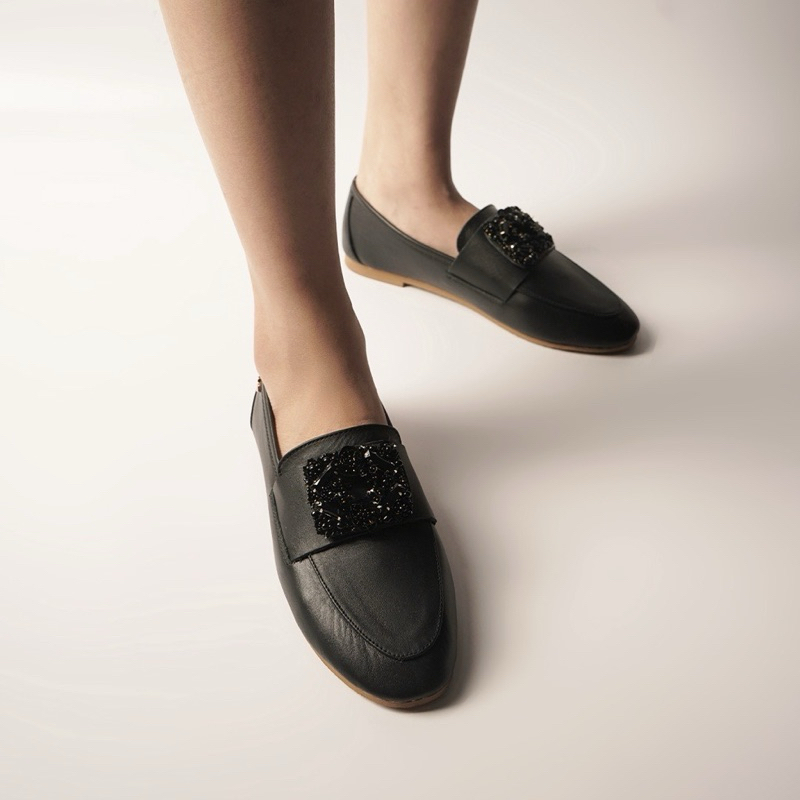 SEPATU LISA BLACK ORI SEPATU WANITA SEPATU PEREMPUAN SEPATU DEWASA KULIT ASLI SEPATU PVRA