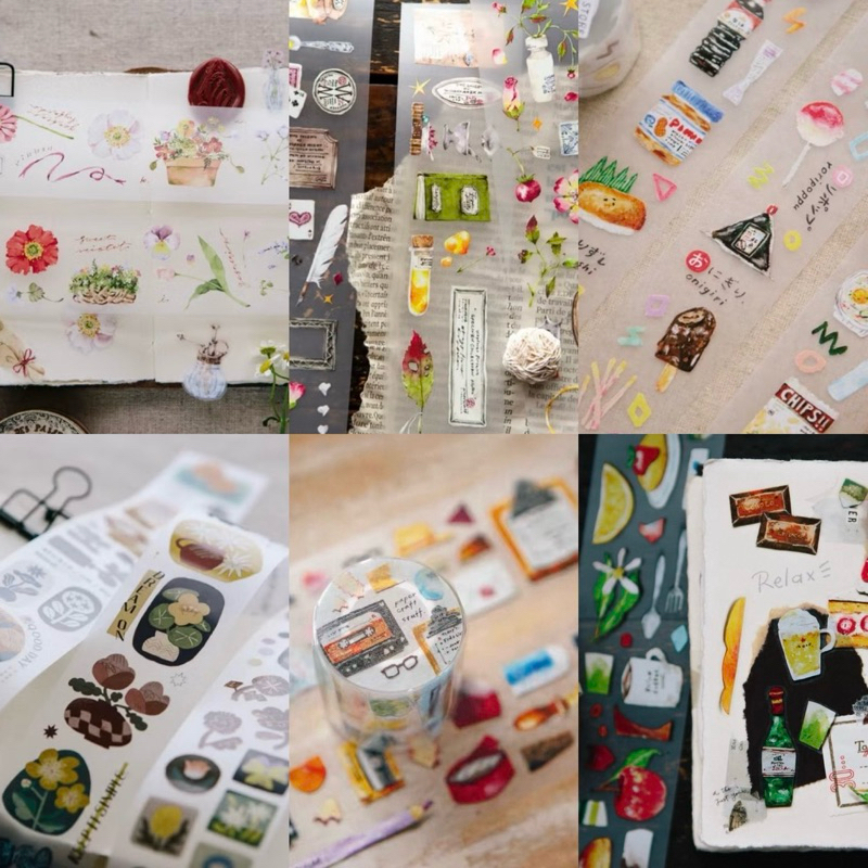 

[Sample per loop] OURS PET Tape - Flower house . desk of botanist . convenience store . flower & flower . eat something . paper craft stuff