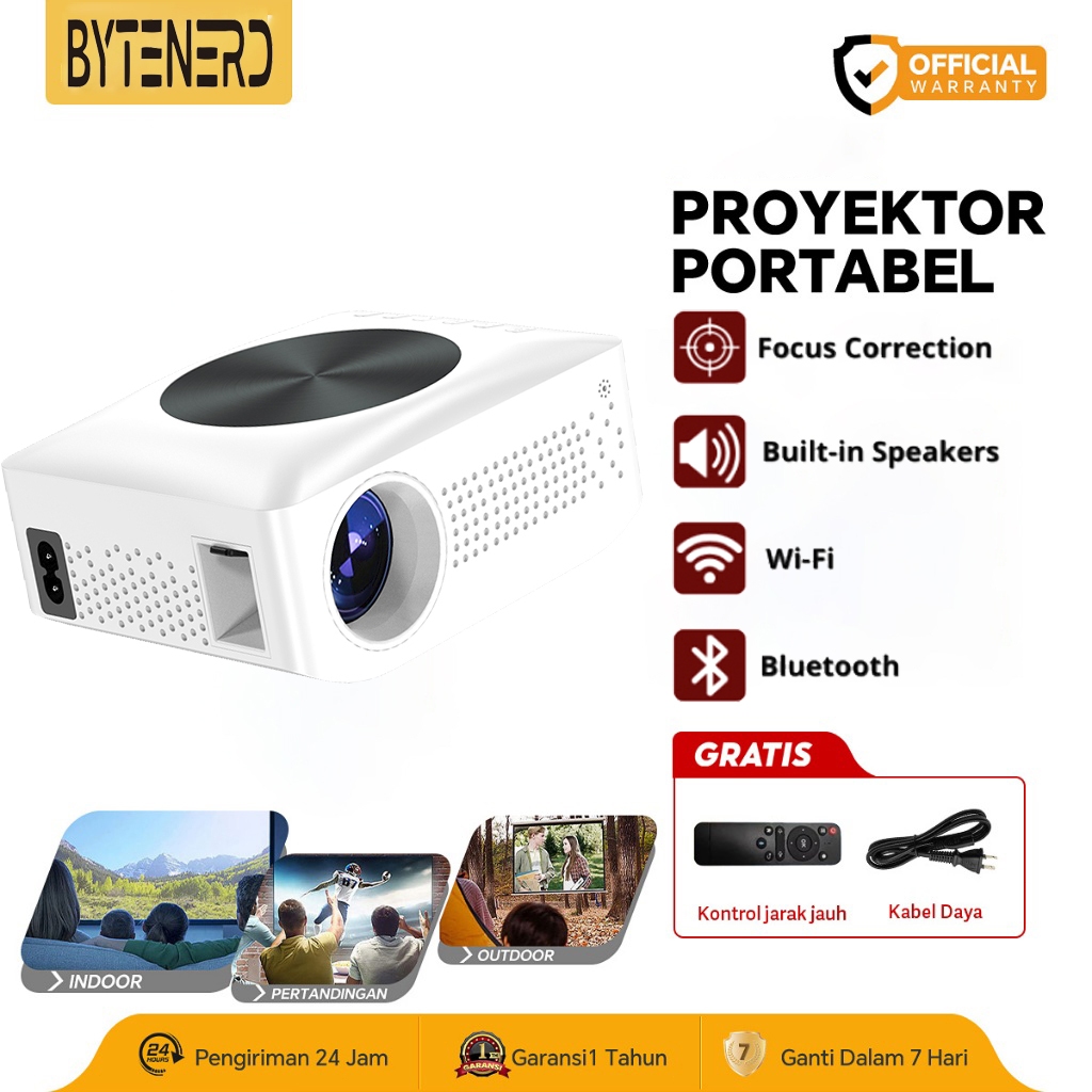 Proyektor Android TV 1080P Smart Projector Android 9.0 Home Theater Proyektor Mini Portable