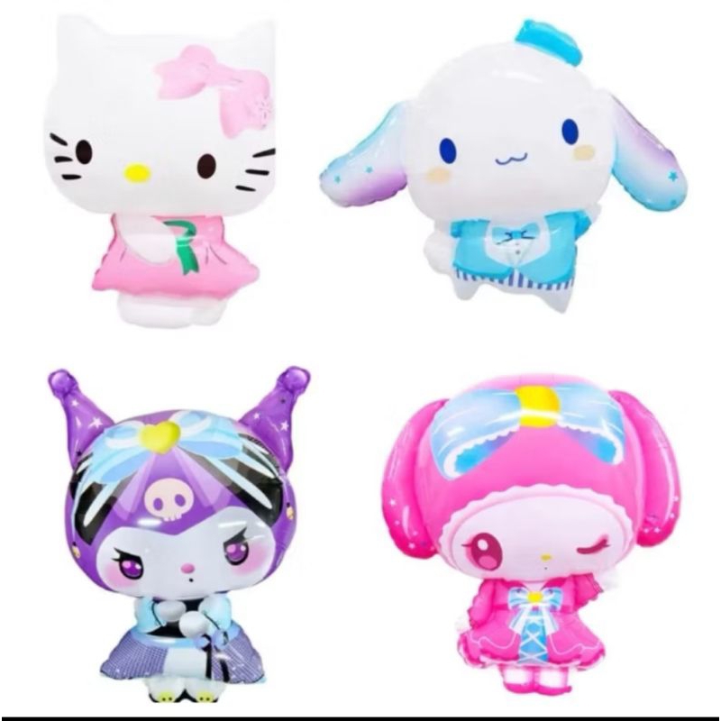 BALON PLASTIK SANSAN RIO CINNAMOROLL MELODY HELLOKITTY KUROMI