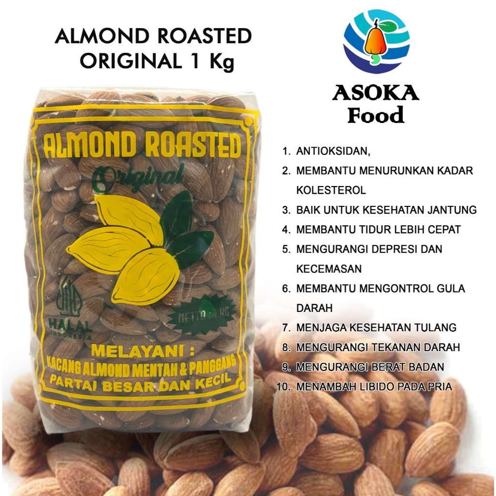 

ALMOND ROASTED/ ALMOND PANGGANG/ ALMOND MATANG /HEALTHY SNACKS