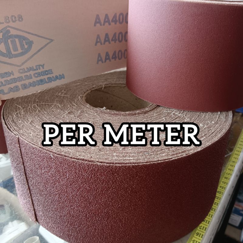 [PER METER] KERTAS PASIR AMPLAS / AMPLAS ROL GRIT 60 KASAR SAMPAI 400 HALUS