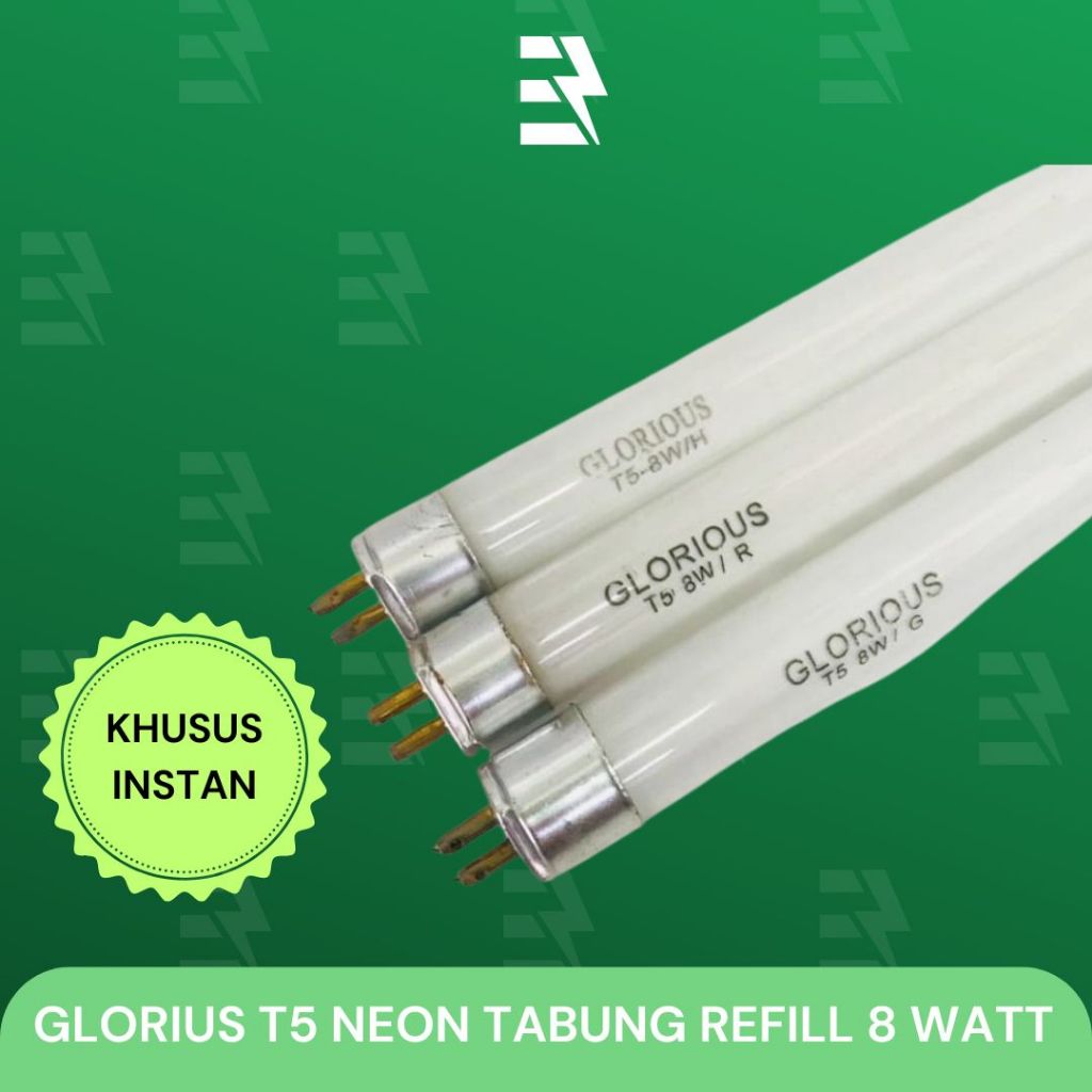 ( INSTAN ) GLORIOUS LAMPU NEON TABUNG T5 SETT DAN REFILL 8 WATT 14 WATT 21 WATT 28 WATT