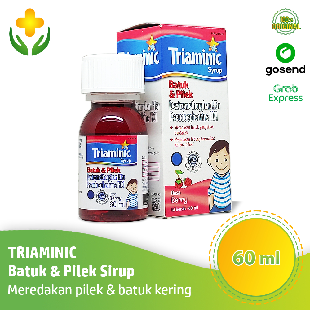 Triaminic Batuk Pilek Sirup 60 ml - Obat Batuk Kering Pilek Anak | Triaminic Merah