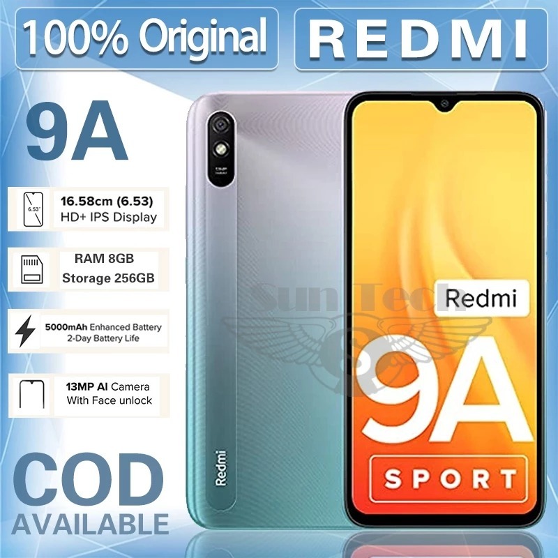 XIAOMI REDMI 9A 6/128GB 5000mAh 20:9 ratio Garansi 1TAHUN ORIGINAL BARU HANDPHONE