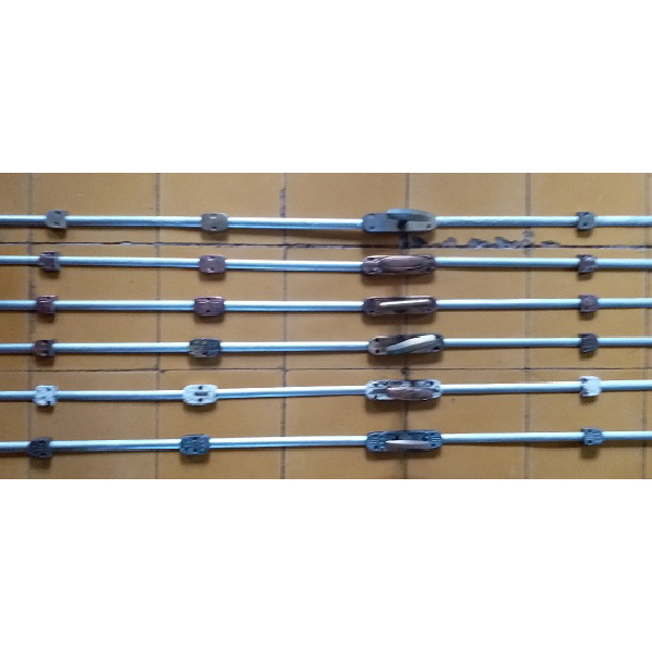 6 Biji Grendel pintu espanyolet antik kondisi utuh komplit siap pakai kolonial