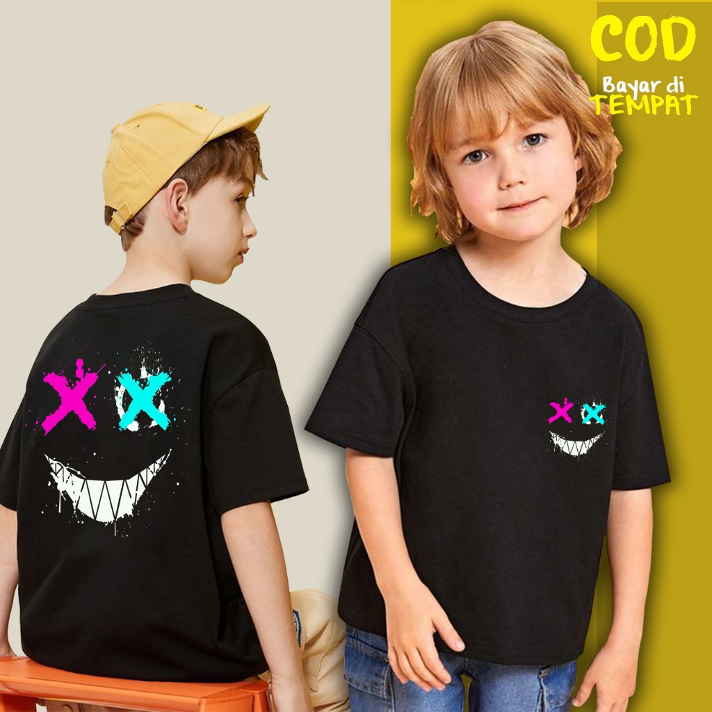 Baju Anak cowo cewek - Kaos Anak Pria Wanita Motif Keren Digital Printal Bahan Lembut Kain 100% Catt
