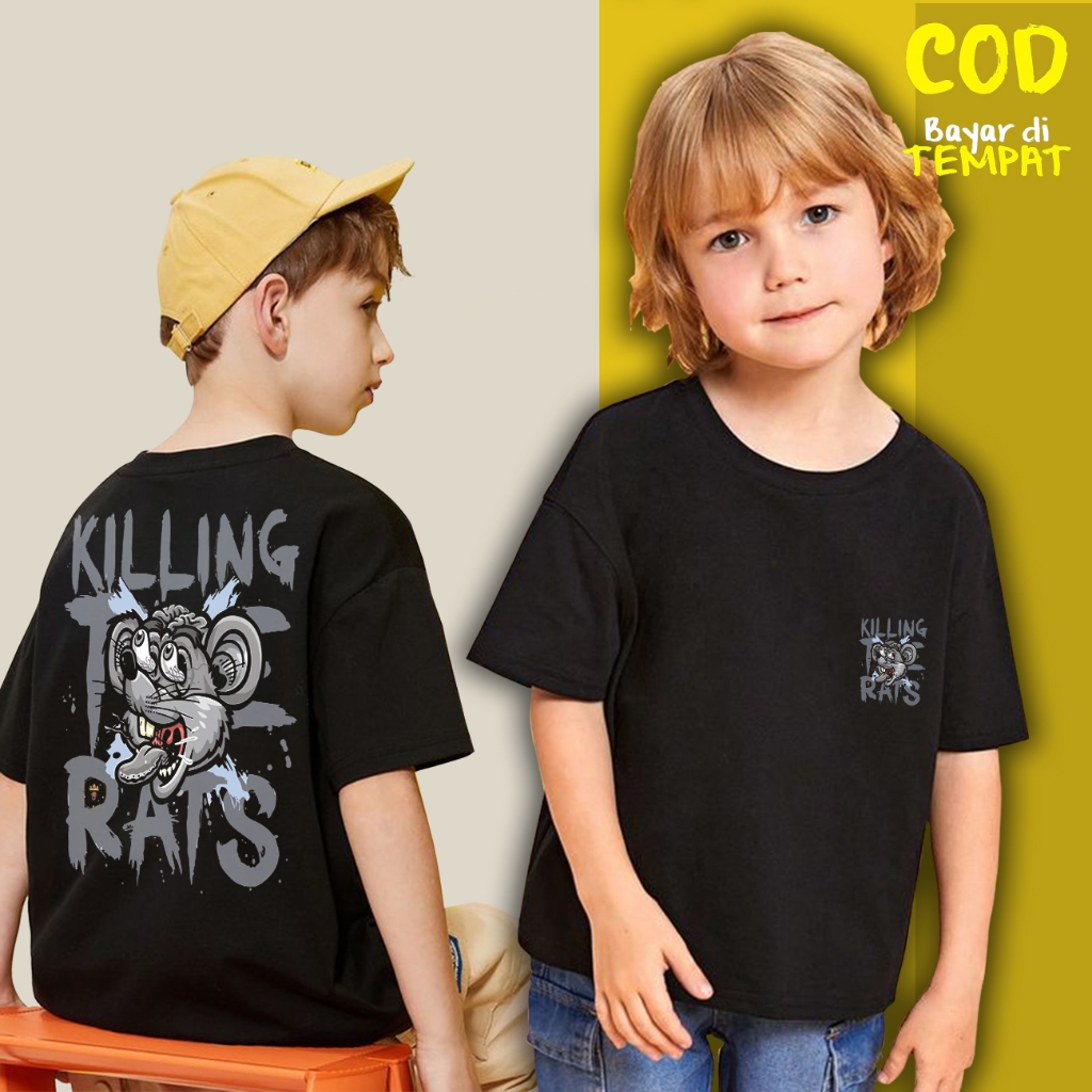 Baju Anak cowo cewek - Kaos Anak Pria Wanita Motif Keren Digital Printal Bahan Lembut Kain 100% Catt