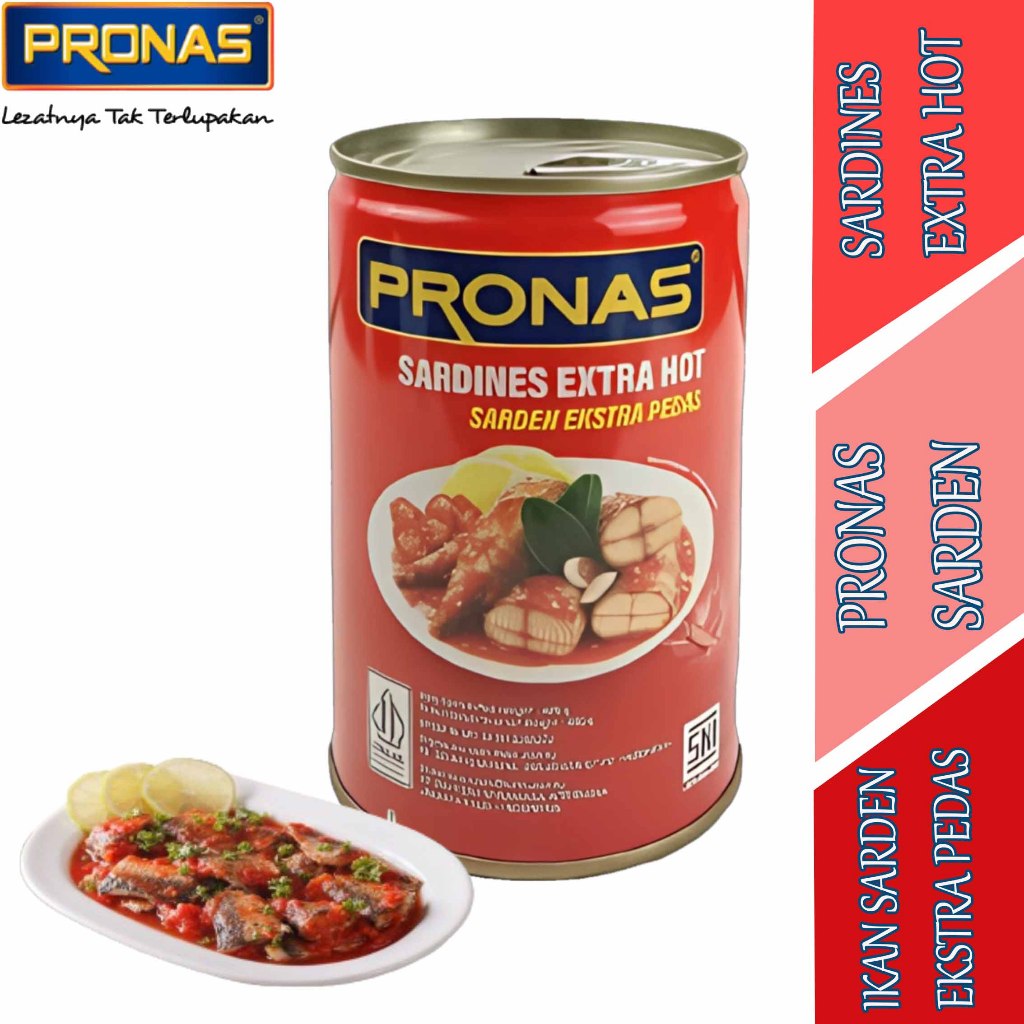 

Ikan Sarden Dalam Saus Ekstra Pedas - Pronas - Sardines Extra Hot - 425gr