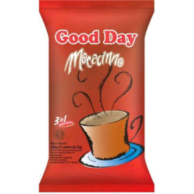 

GOOD DAY KOPI COFFEE RENCENG ISI 10 PCS UKURAN 20G