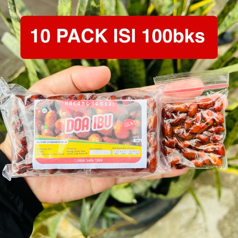 

KACANG SAMBAL DOA IBU GROSIR 10pack isi 100bungkus