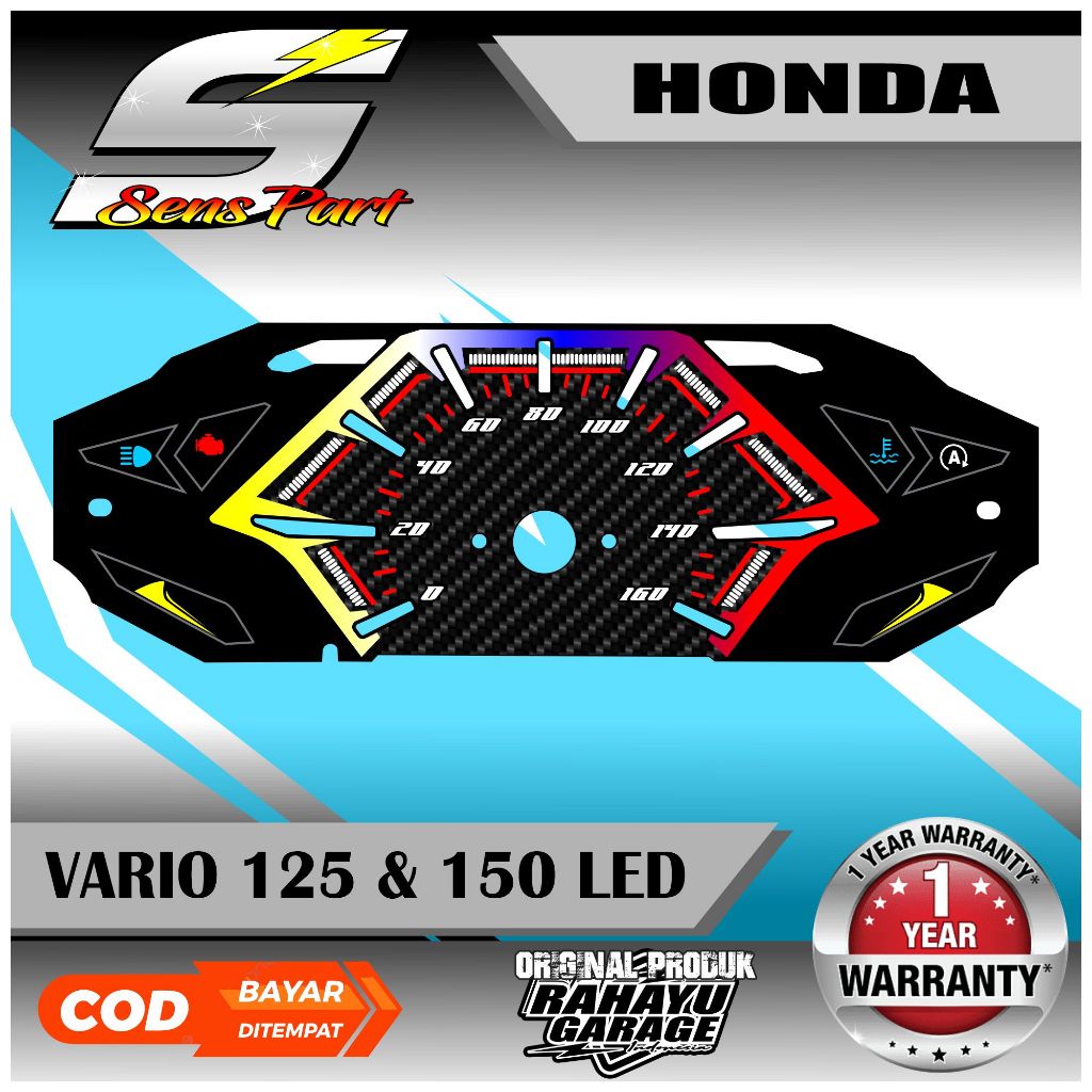 PAPAN SPEEDOMETER CUSTOM HONDA VARIO 125 & 150 LED